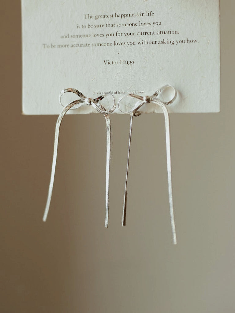 Silver Lined Ribbon Clip-Ons
