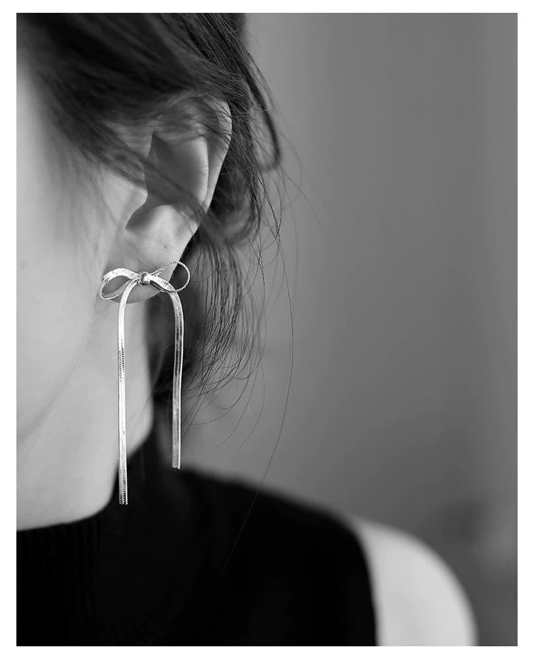 Silver Lined Ribbon Clip-Ons