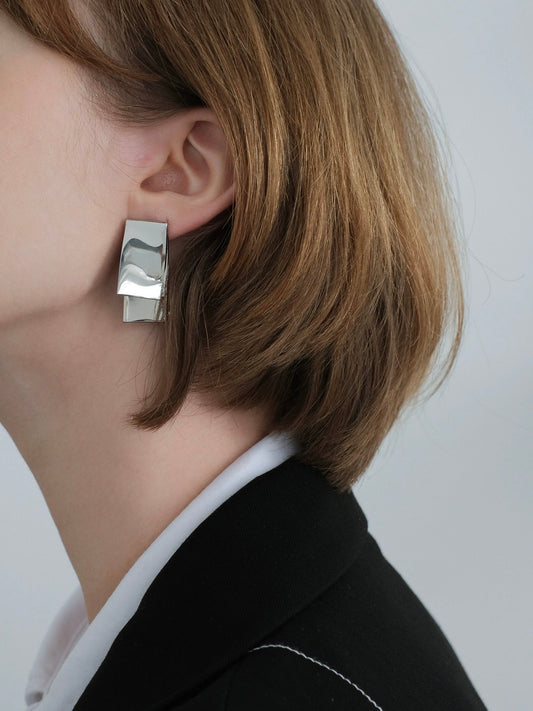 Sleek Folded Silver Statement