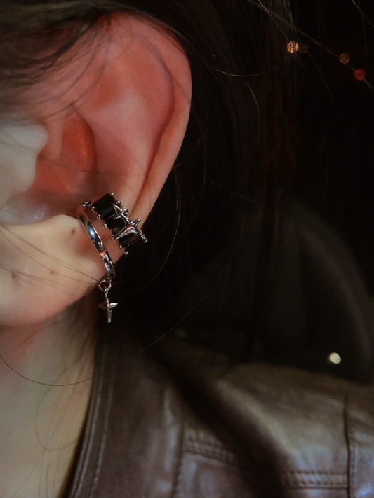Black Obsidian Ear Cuff