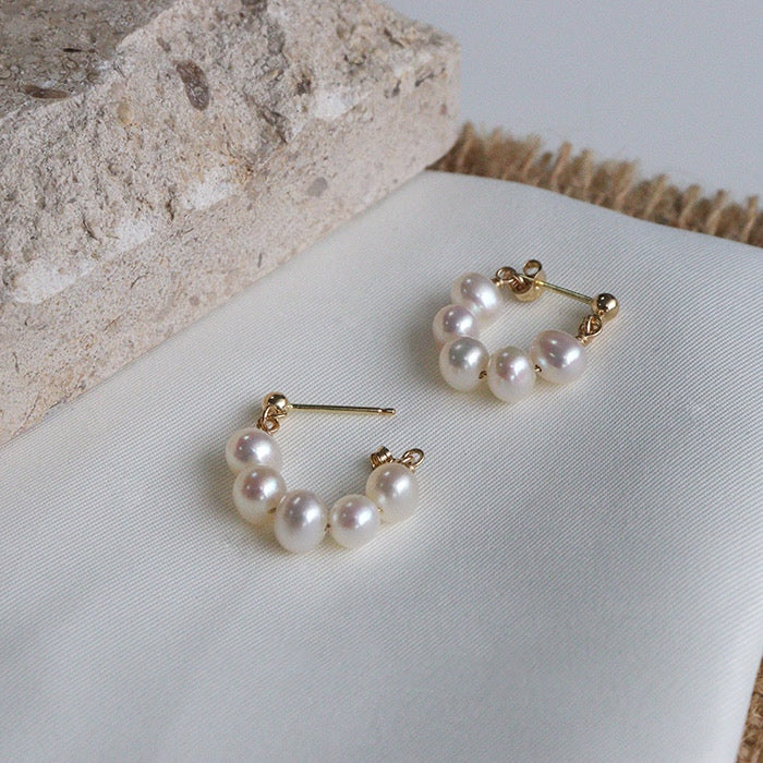 Luxe Pearl Hoops