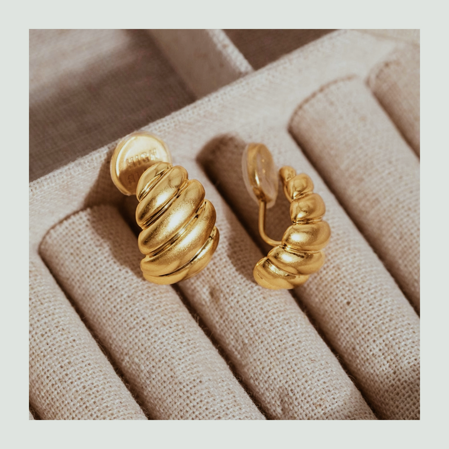 Gold Curl Clip-Ons