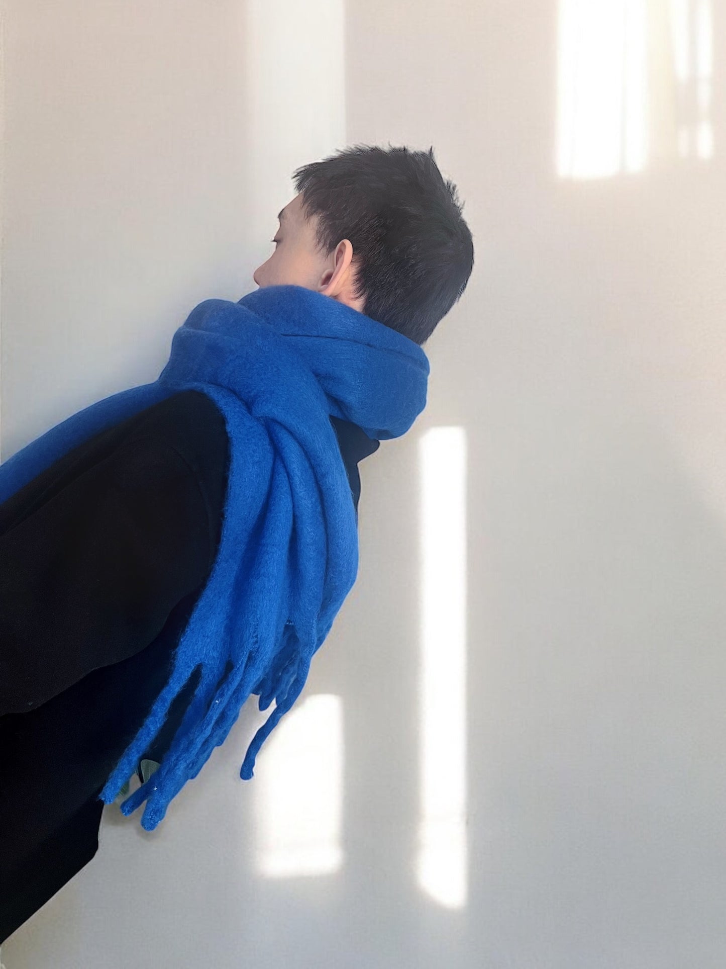 Klein Blue Mohair Scarf