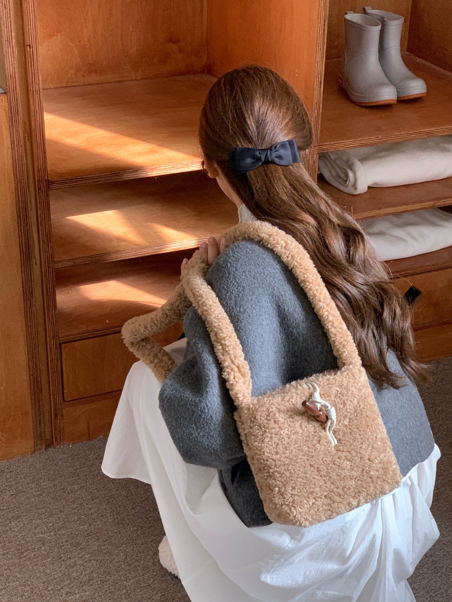 Square Plush Crossbody Bag