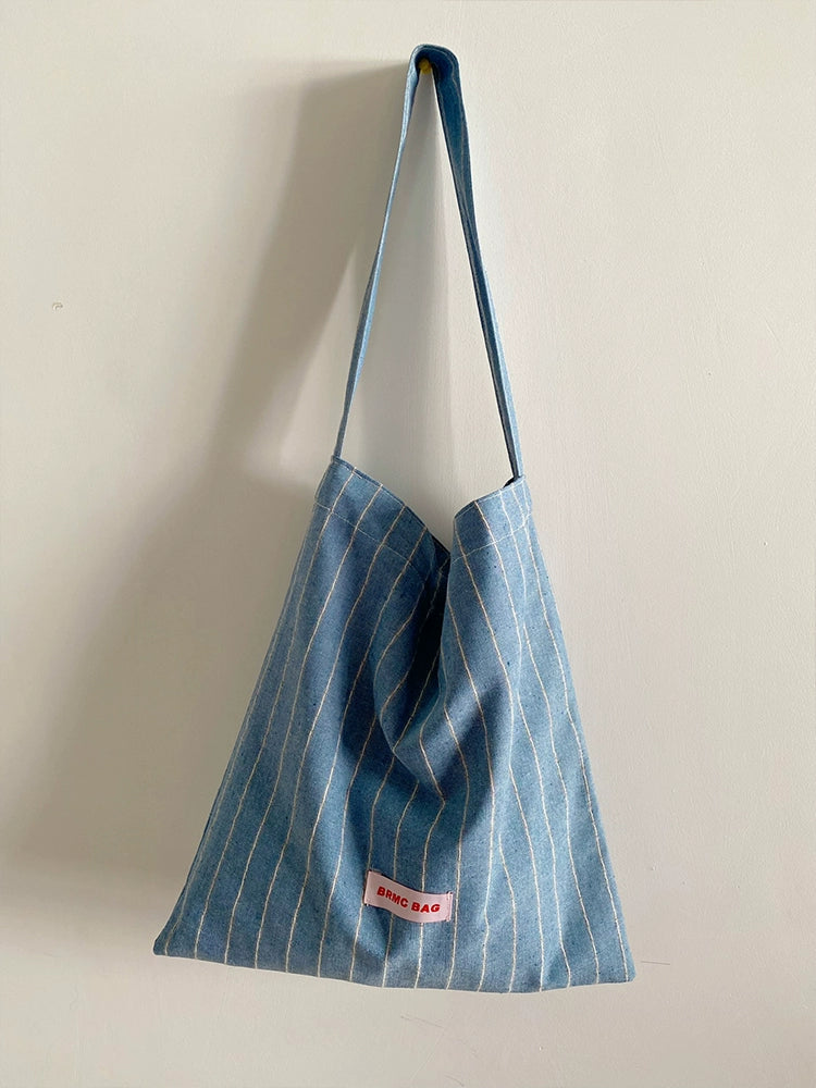 Yarn Blue Striped Shopper Tote Ltd. Ed.