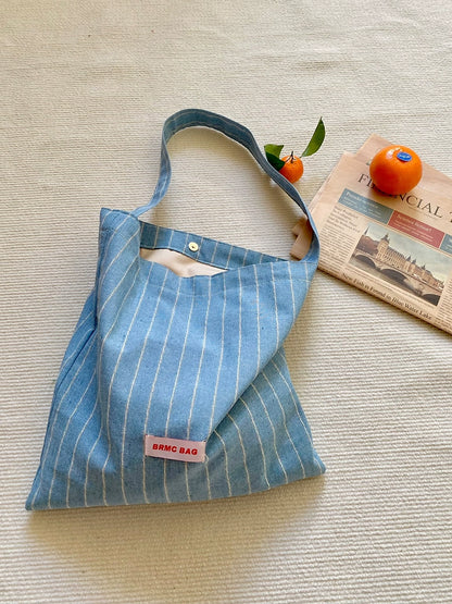 Yarn Blue Striped Shopper Tote Ltd. Ed.