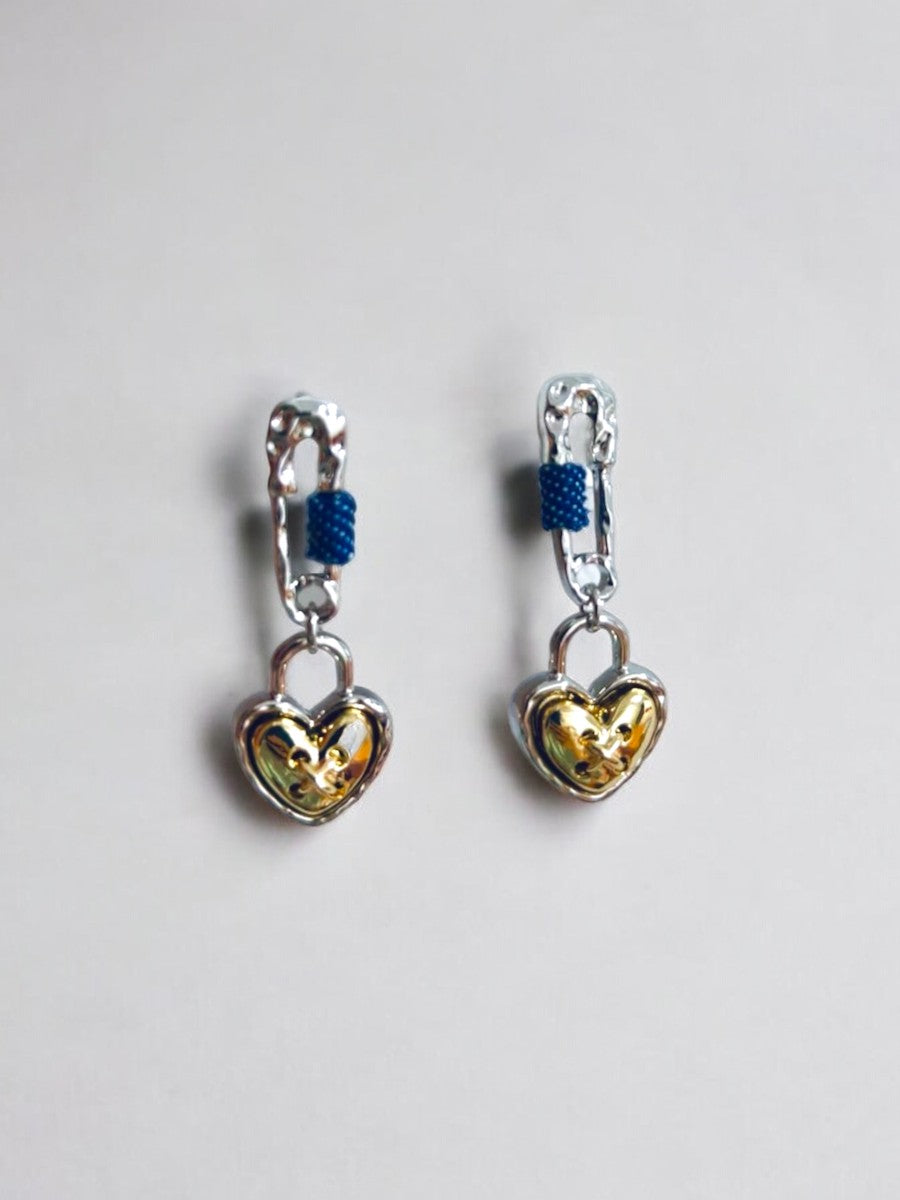 Heart Paperclip Earrings