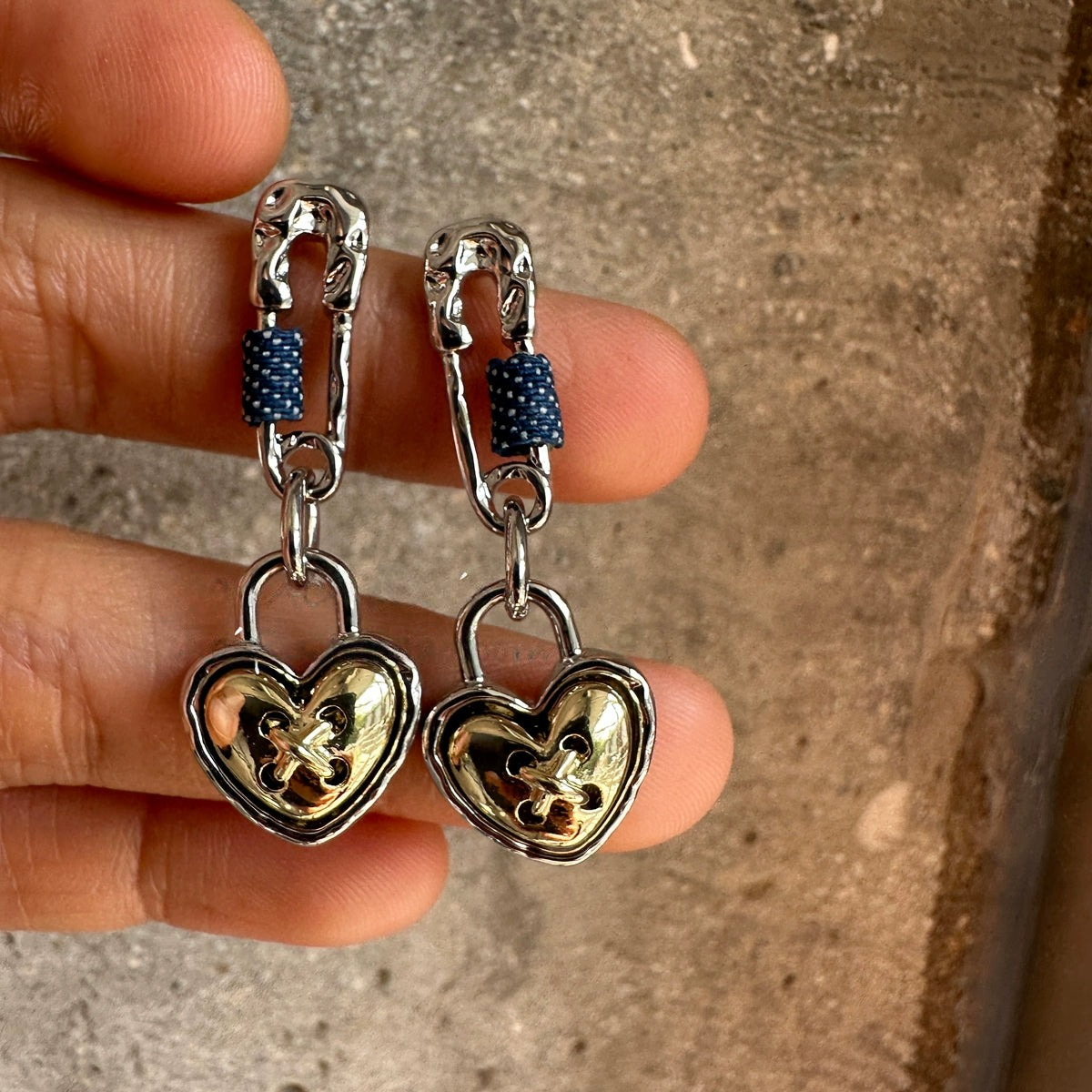 Heart Paperclip Earrings